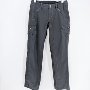 KUHL Kaya Hiking Pant Charcoal Grey Women Size 12 Gorpcore Camping Outdoor Cargo
